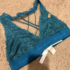 Nwt PINK Teal Lace Bralette
